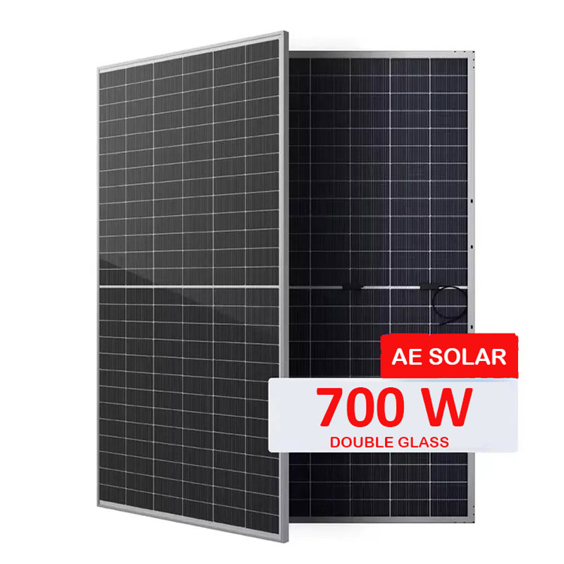 پنل خورشیدی 700 وات مونو کریستال بایفشیال برند AE SOLAR